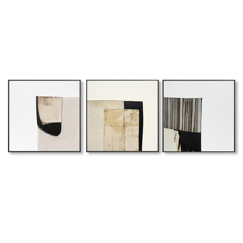 Gyöngéd narratív absztrakt dekoratív festmény modern minimalist stílusban nappalira és étkezőbe