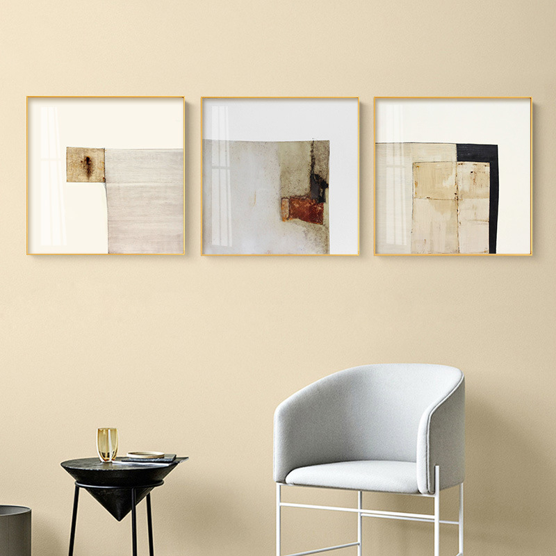 Gyöngéd narratív absztrakt dekoratív festmény modern minimalist stílusban nappalira és étkezőbe