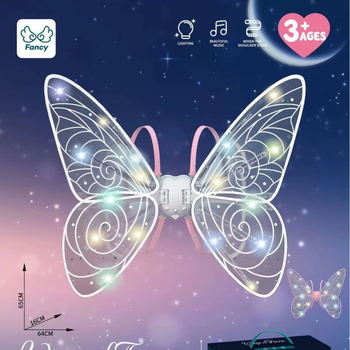 LED svietiace motýlie krídla pre deti – rekvizita na párty a doplnok ku kostýmu