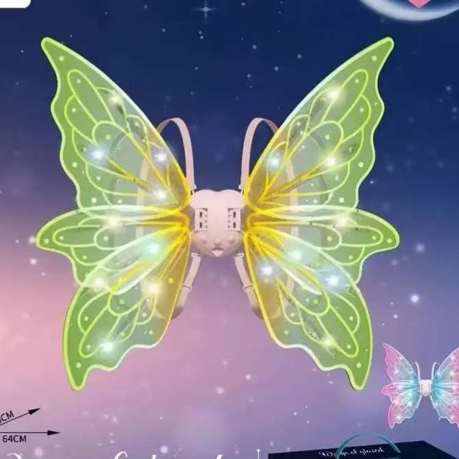 LED svietiace motýlie krídla pre deti – rekvizita na párty a doplnok ku kostýmu