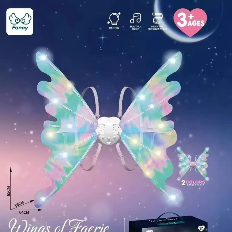 LED svietiace motýlie krídla pre deti – rekvizita na párty a doplnok ku kostýmu