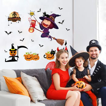 Halloween naljepnice za prozore: dizajni s bundevom, paukom i duhom, uklonjive, pogodne za zabave