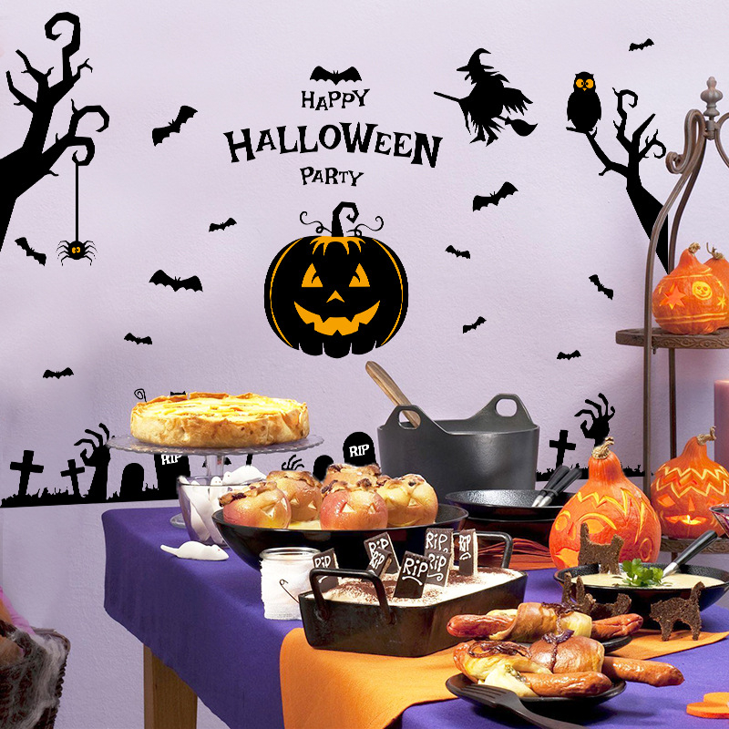 Halloween naljepnice za prozore: dizajni s bundevom, paukom i duhom, uklonjive, pogodne za zabave