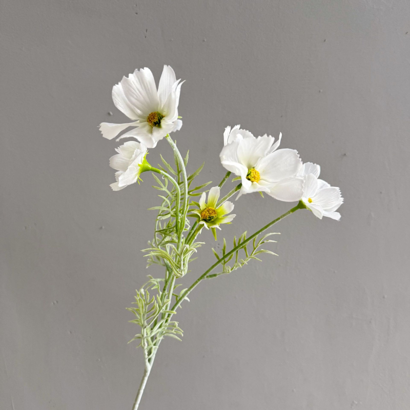 Mesterséges Cosmos virágok, velúrhatású, filces virágokból álló csokor, fotózáshoz és otthoni díszítéshez