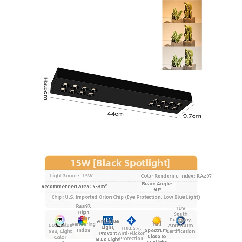 LED προβολέας με DALI πρωτόκολλο, LED φάσμα, υπερ-λεπτός από σίδηρο, για επιφανειακή εγκατάσταση