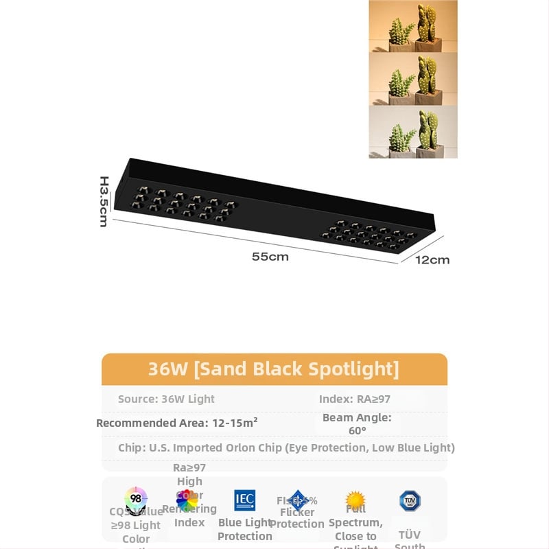 LED προβολέας με DALI πρωτόκολλο, LED φάσμα, υπερ-λεπτός από σίδηρο, για επιφανειακή εγκατάσταση