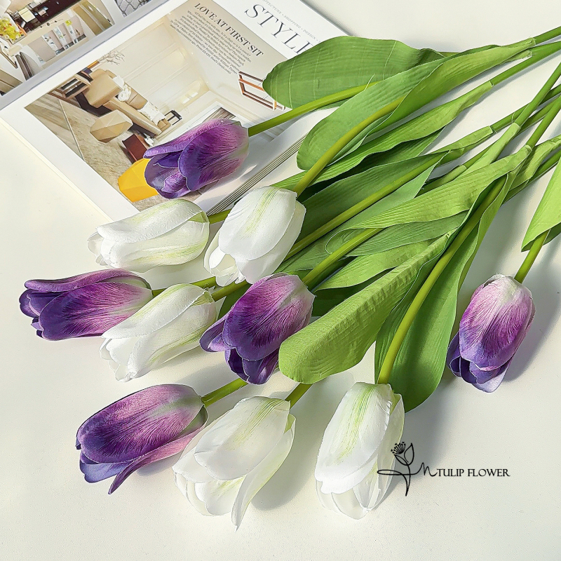 Nordic-stílusú 3D nyomtatott tulipán művirágok esküvői fotózáshoz, csokrokhoz és otthoni étkező dekorációhoz