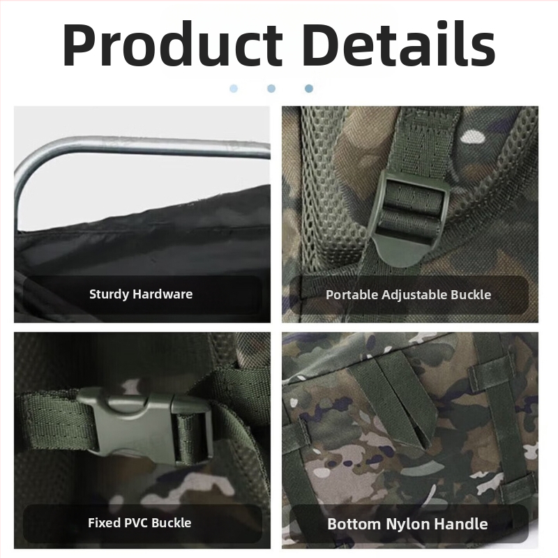 Taktický batoh s maskáčovým vzorom, vodeodolný, veľká kapacita, nylon 650D, kempingová taška na cesty a outdoor, dvojité ramenné popruhy