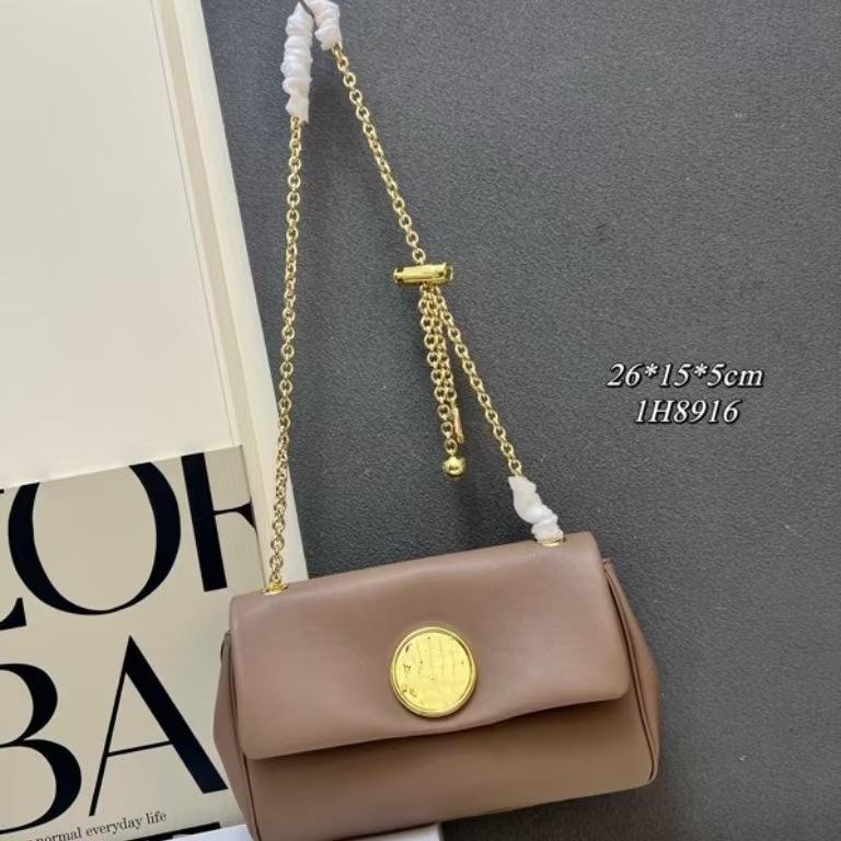 26bag Korai tavasz: valódi borjúbőrből készült flap táska lánccal és érme mintával, vintage minimalist, sokoldalú váll- vagy keresztbody