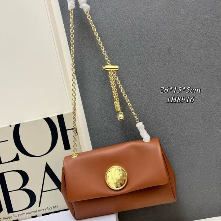 26bag Korai tavasz: valódi borjúbőrből készült flap táska lánccal és érme mintával, vintage minimalist, sokoldalú váll- vagy keresztbody