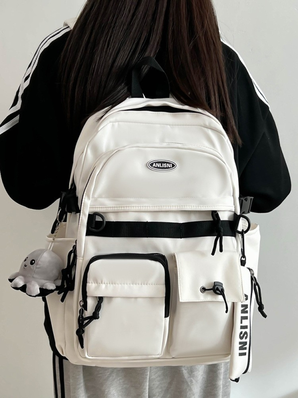 Rucsac cu stil de colegiu, capacitate mare 20–35 L, pentru gimnaziu și universitate, impermeabil, unisex, compatibil cu laptop de 14 inci