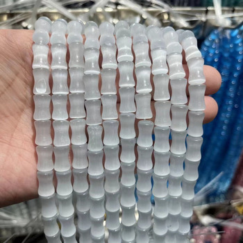 8×12 mm természetes macskaszem kő bambusz gyöngyök DIY karkötő és nyaklánc – félkész ékszer-kiegészítők