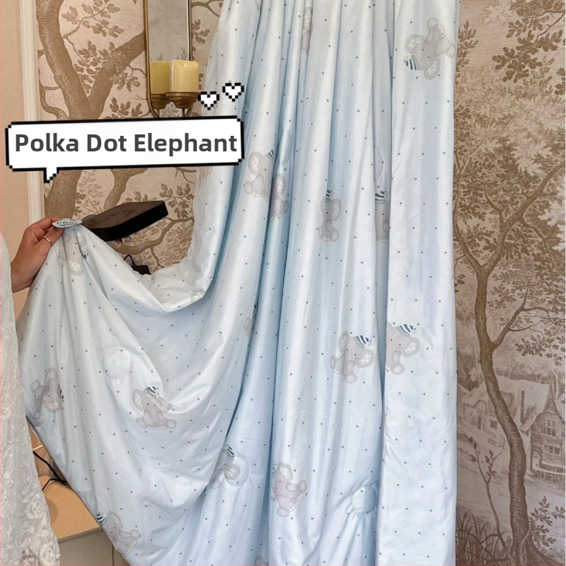 Obojstranná chladivá letná prešívaná deka triedy A, prateľná v práčke, látka ľadového hodvábu, kreslená potlač, ľahká s antibakteriálnou výplňou z vlákien