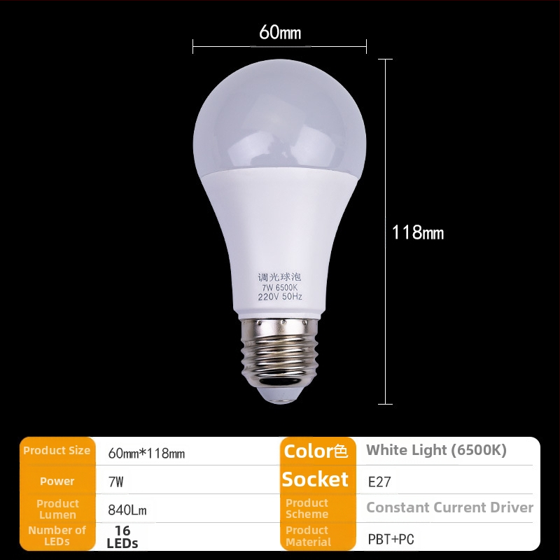 LED lámpa dimmer vezetékes gombkapcsolóval éjjeliszekrény lámpához – fényerő beállításához