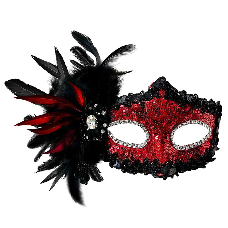 Halloweenska maškarná maska z peria s motívom kráľovského oka, sexi make-up rekvizita na karnevalovú párty
