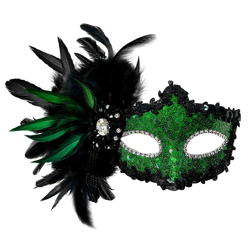 Halloweenska maškarná maska z peria s motívom kráľovského oka, sexi make-up rekvizita na karnevalovú párty
