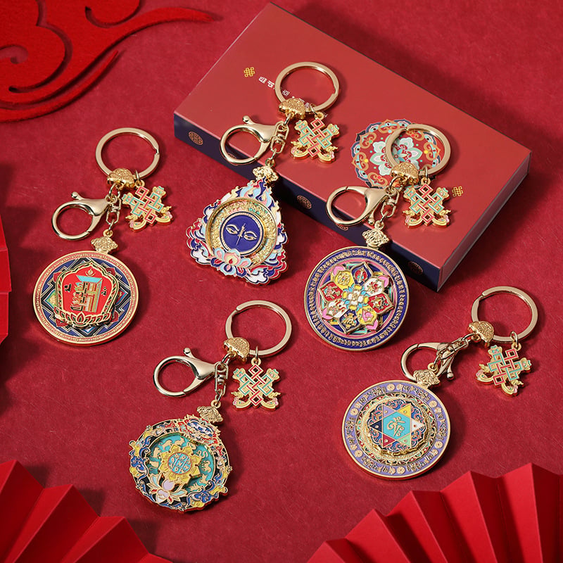Breloc din aliaj de zinc, în stil chinezesc, creativ și cultural, pandant metalic cadou