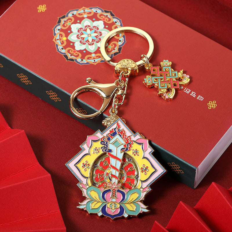 Breloc din aliaj de zinc, în stil chinezesc, creativ și cultural, pandant metalic cadou
