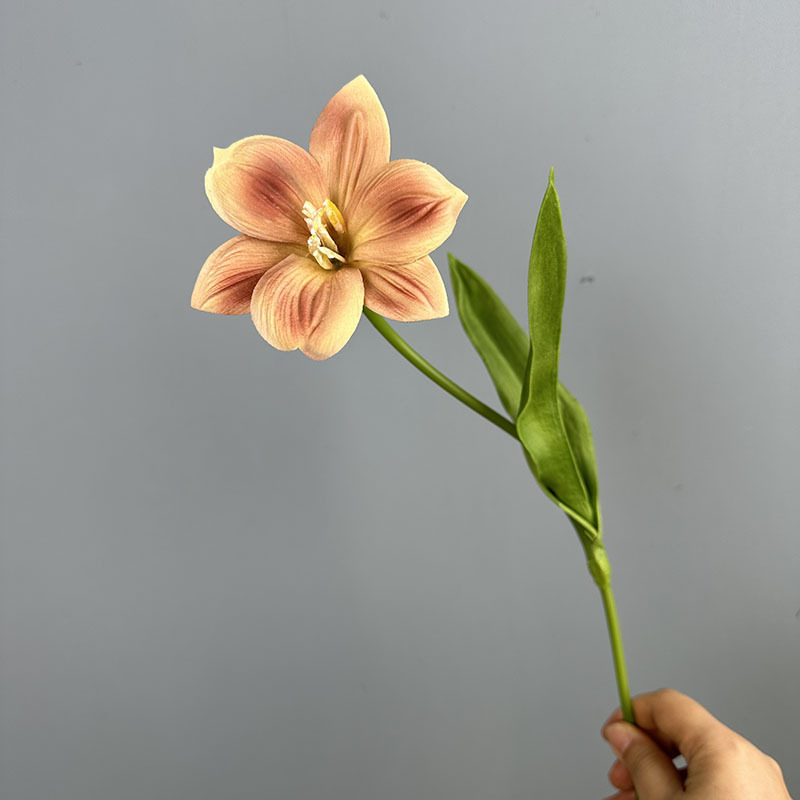PU művirágok, tulipánok, élethű textúrával, otthoni dekorációhoz, virágkötészeti kiegészítők