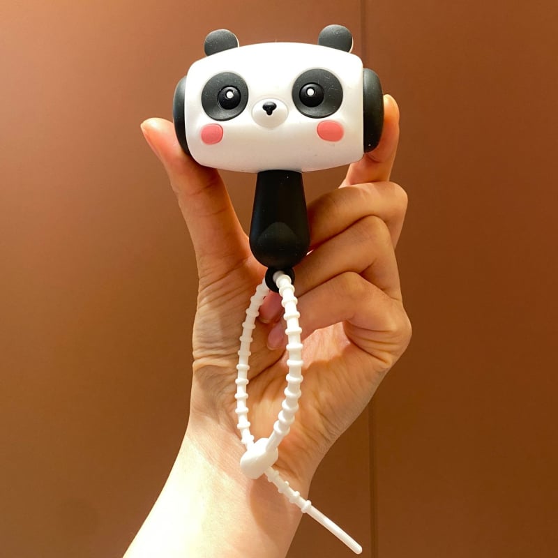 Panda sorozatú szilikon kalapács kulcstartó hanggal
