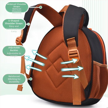 Zhijie rucsac ultraușor pentru grădiniță, cu carcasă 3D rigidă, unisex, pânză, 3–6 ani
