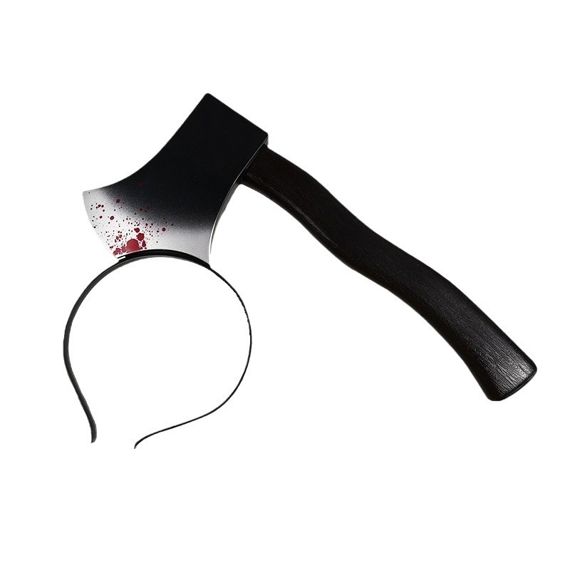 Halloween diadema s lažnim kuhinjskim nožem, pilom i sjekirom za makeup zombija