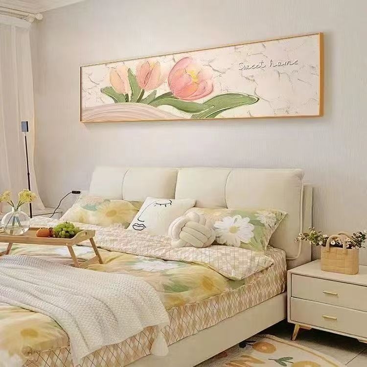 Nástenné umenie s severskou prímorskou krajinou – maľba pri posteli do hotelových izieb, nostalgická scéna z móla do spálne a obývačky