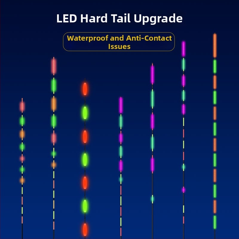 LED világító úszó a horgászathoz, modell 322, nappali–éjszakai használat, nagy érzékenység