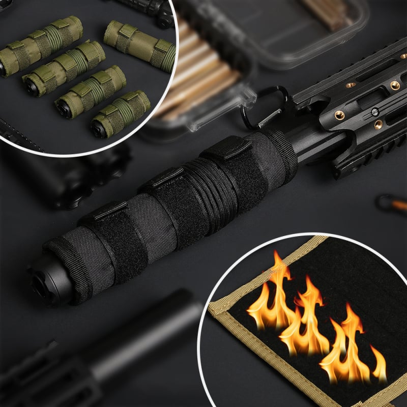 Husă de protecție tactică pentru amortizor, husă din material camuflaj pentru tubul frontal, dimensiuni 4/5/6/7/9 inch