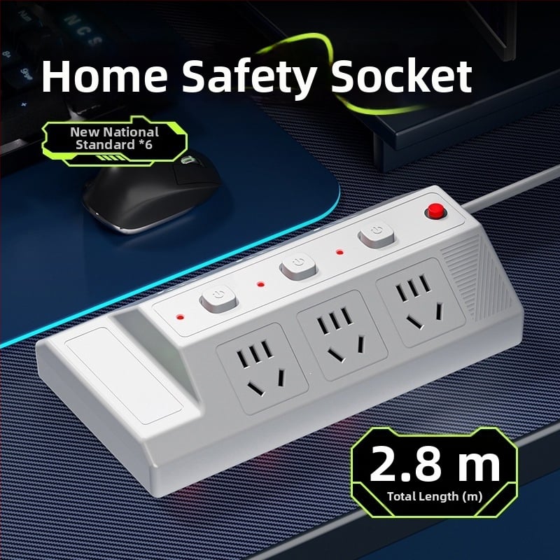 Мултифункционална USB разклонителна лента с 4 USB порта и 2 Type-C порта, настолен удължител за дома и офиса