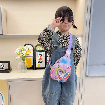Geantă pentru copii, mini crossbody, cu temă desen animat, ușoară, casual, pentru băieți și fete