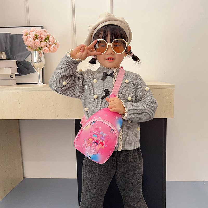 Geantă pentru copii, mini crossbody, cu temă desen animat, ușoară, casual, pentru băieți și fete