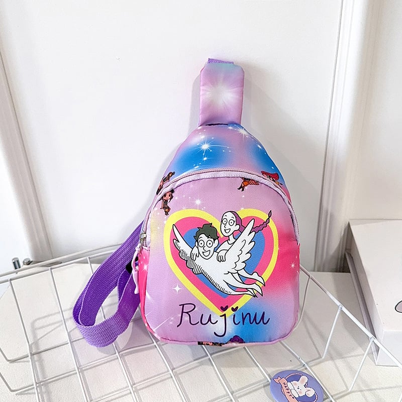 Geantă pentru copii, mini crossbody, cu temă desen animat, ușoară, casual, pentru băieți și fete