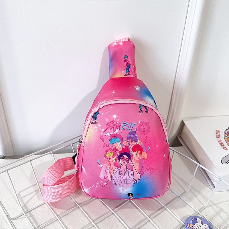 Geantă pentru copii, mini crossbody, cu temă desen animat, ușoară, casual, pentru băieți și fete