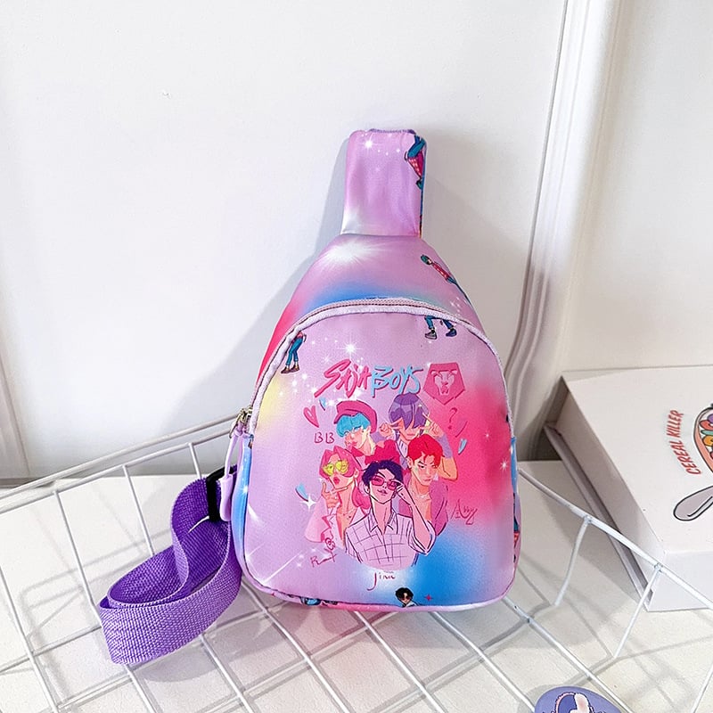 Geantă pentru copii, mini crossbody, cu temă desen animat, ușoară, casual, pentru băieți și fete