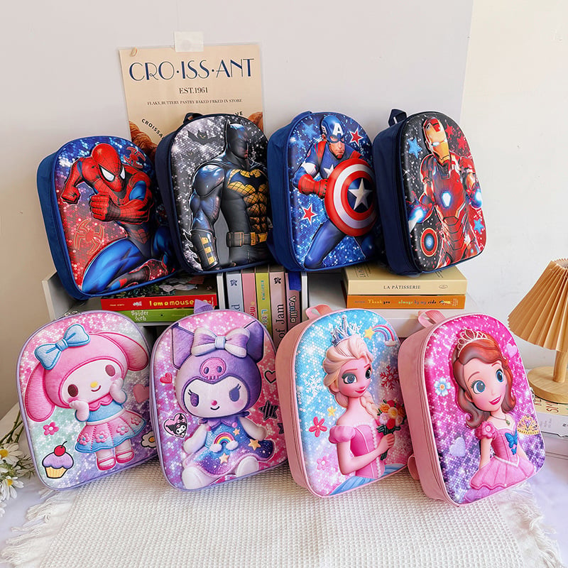 Rucsac 3D cu Spider-Man, drăguț pentru copii cu vârste între 2-6 ani, pentru grădiniță, bretele duble, poliester