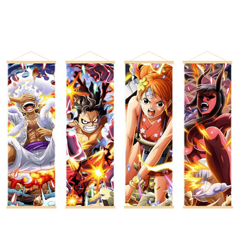 Dekoratívny závesný obraz One Piece s Nikou zo Zora a Nami, nástenná maľba z dreva, anime štýl