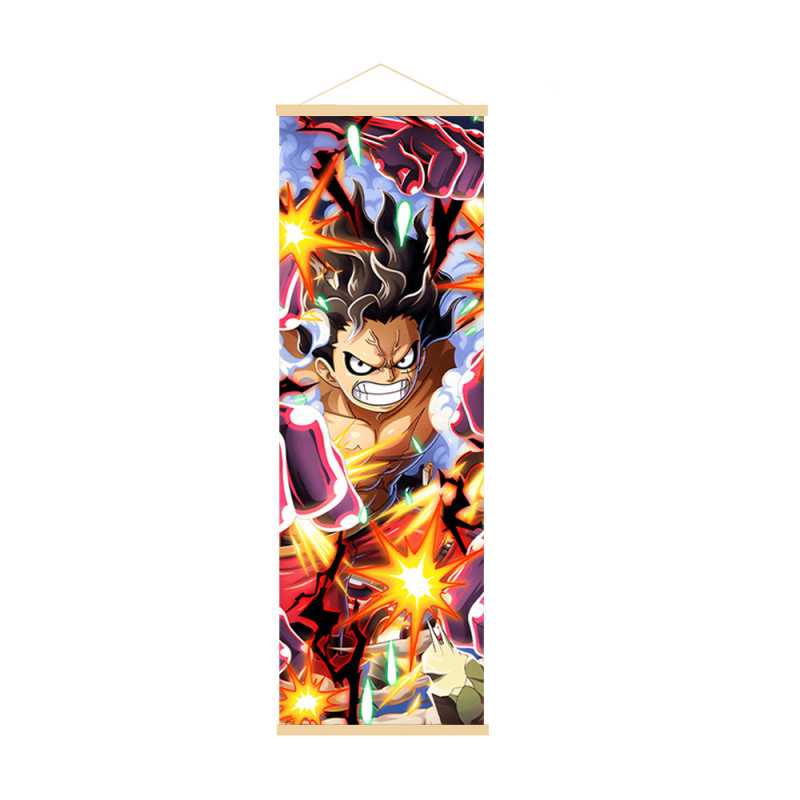 Dekoratívny závesný obraz One Piece s Nikou zo Zora a Nami, nástenná maľba z dreva, anime štýl
