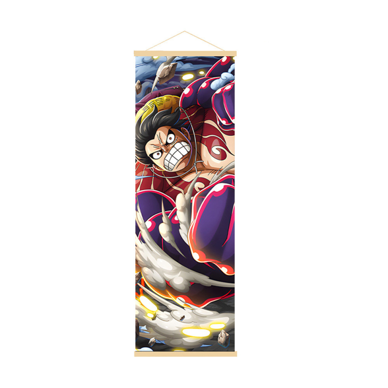 Dekoratívny závesný obraz One Piece s Nikou zo Zora a Nami, nástenná maľba z dreva, anime štýl