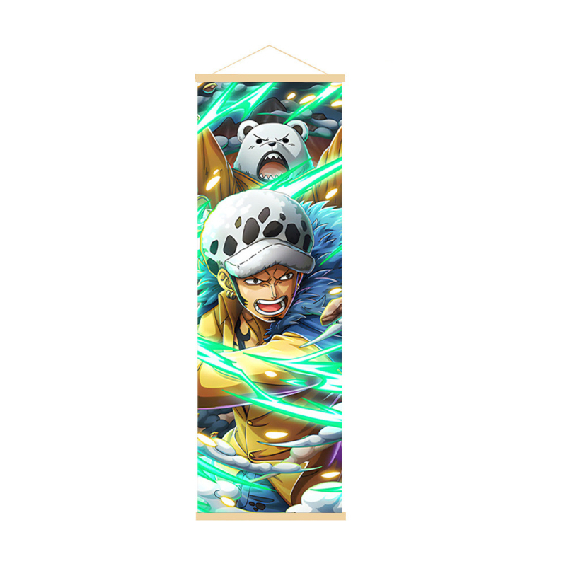 Dekoratívny závesný obraz One Piece s Nikou zo Zora a Nami, nástenná maľba z dreva, anime štýl