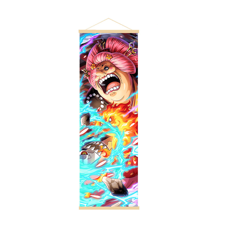 Dekoratívny závesný obraz One Piece s Nikou zo Zora a Nami, nástenná maľba z dreva, anime štýl