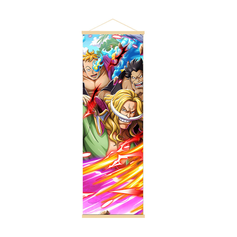 Dekoratívny závesný obraz One Piece s Nikou zo Zora a Nami, nástenná maľba z dreva, anime štýl