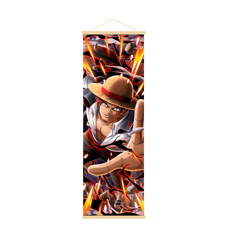 Dekoratívny závesný obraz One Piece s Nikou zo Zora a Nami, nástenná maľba z dreva, anime štýl