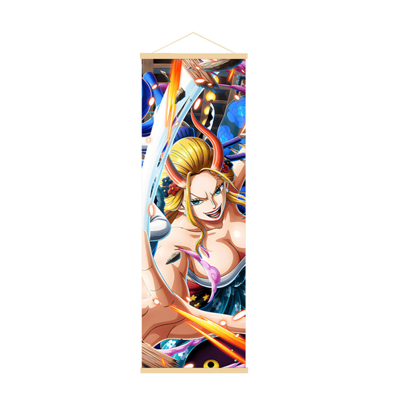 Dekoratívny závesný obraz One Piece s Nikou zo Zora a Nami, nástenná maľba z dreva, anime štýl