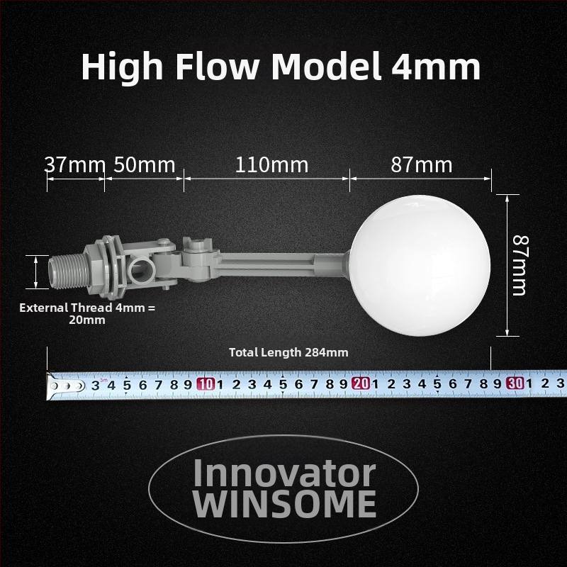 Innovator Πλαστική βαλβίδα φλοτέρ με διακόπτη επιπέδου νερού, ρυθμιζόμενη είσοδος για δεξαμενή νερού και πύργο ύδρευσης, υδραυλική κίνηση