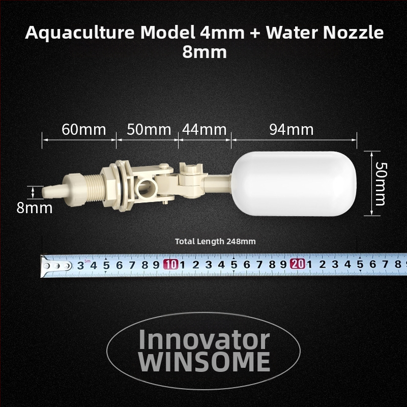 Innovator Πλαστική βαλβίδα φλοτέρ με διακόπτη επιπέδου νερού, ρυθμιζόμενη είσοδος για δεξαμενή νερού και πύργο ύδρευσης, υδραυλική κίνηση