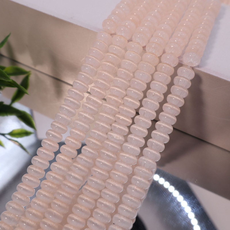Nyári új kollekció: színes macskaszem gyöngyök természetes kőből, 8 mm, kör alakú, barokk stílusú, elválasztó gyöngyök DIY ékszerekhez