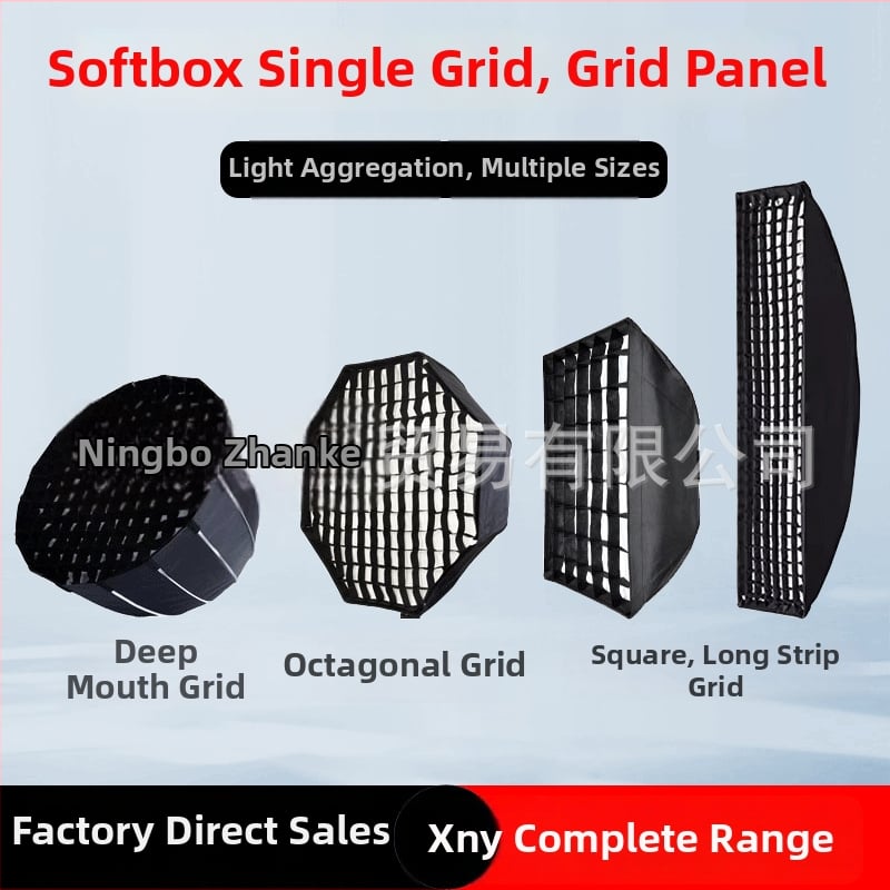 Softbox με πλέγμα για φωτογράφηση σε στούντιο, οκταγωνικό-ορθογώνιο πλέγμα με μοτίβο κυψελών, βαθύς απόδοση φωτός, γρήγορη εγκατάσταση, διαχυτής φωτός και κάλυμμα φλας