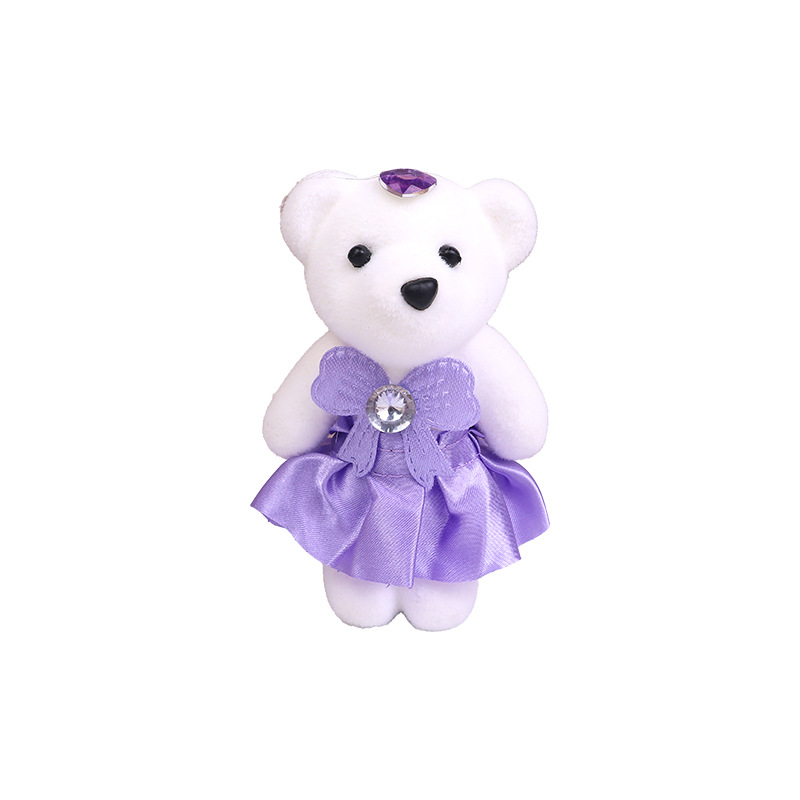 Little Ice Bear λούτρινο αρκουδάκι με διαμαντένιο φλοκ και αφρώδες ύφασμα