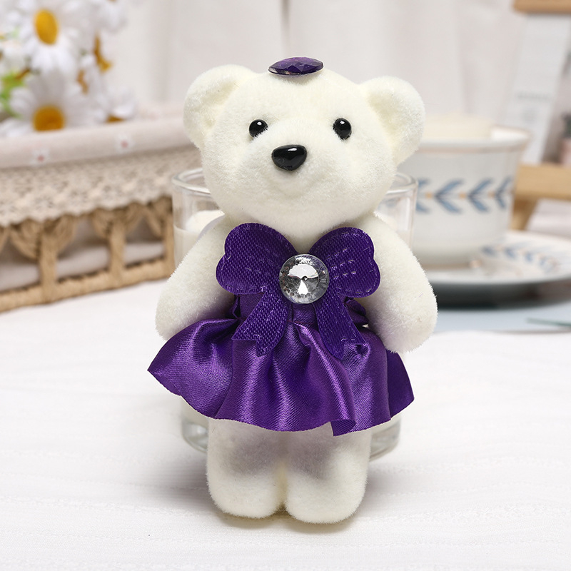 Little Ice Bear λούτρινο αρκουδάκι με διαμαντένιο φλοκ και αφρώδες ύφασμα